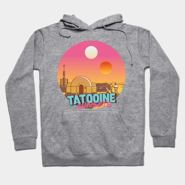 Tatooine sunsets vintage edition Hoodie by Chill Studio